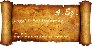 Angeli Szilveszter névjegykártya